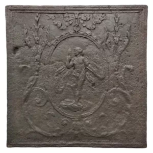 Antieke Gietijzeren Haardplaat