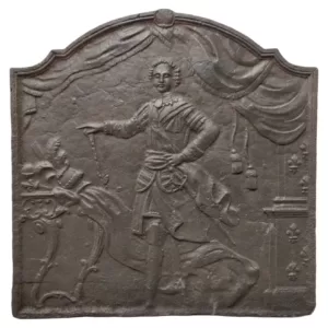 Antieke Gietijzeren Louis XVI Haardplaat