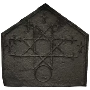 Antieke Kegelvormige Franse Haardplaat