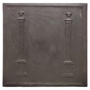 Antieke Franse Gietijzeren Haardplaat