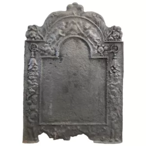 Antieke Decoratieve Franse Haardplaat