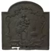 Antieke Gietijzeren Louis XV Haardplaat
