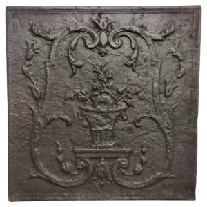 Antieke Gietijzeren Haardplaat