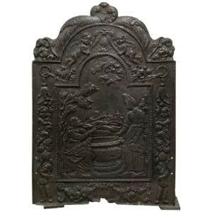 Grote Antieke Franse Haardplaat