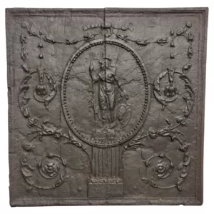 Antieke Gietijzeren Haardplaat