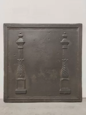 Antieke Gietijzeren Franse Haardplaat