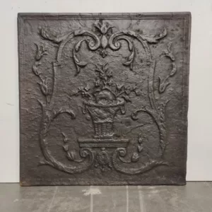 Antieke Gietijzeren Haardplaat