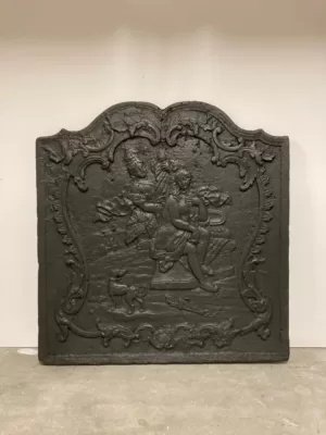Antieke Rococo Haardplaat