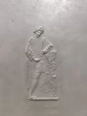 Antieke 19e Eeuwse Haardplaat