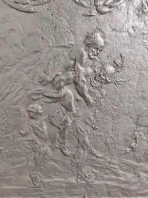 Antieke 19e Eeuwse Haardplaat