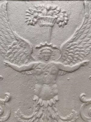 Antieke Gietijzeren Haardplaat