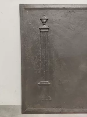 Antieke Franse Gietijzeren Haardplaat