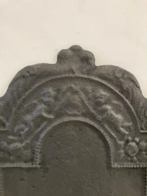 Antieke Decoratieve Franse Haardplaat