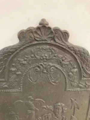 19e Eeuwse Gietijzeren Haardplaat