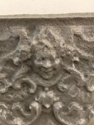 Prachtige Decoratieve Antieke Haardplaat