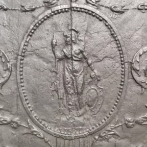 Antieke Gietijzeren Haardplaat