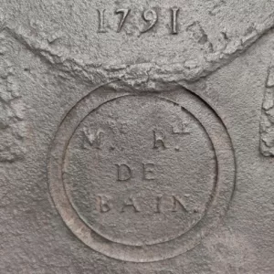 Antieke Gietijzeren Franse Haardplaat