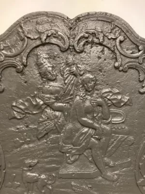 Antieke Rococo Haardplaat