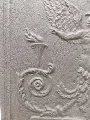 Antieke Gietijzeren Haardplaat