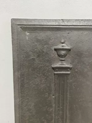 Antieke Franse Gietijzeren Haardplaat