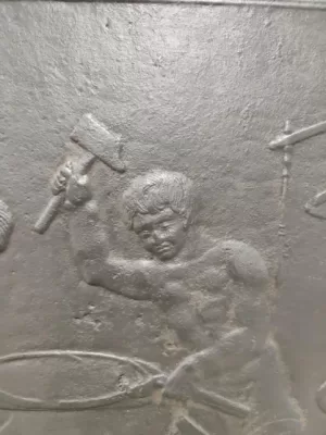 Antieke 19e Eeuwse Haardplaat