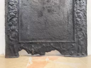 Antieke Decoratieve Franse Haardplaat