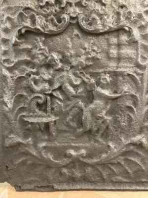 Prachtige Decoratieve Antieke Haardplaat