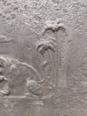 Antieke Gietijzeren Haardplaat