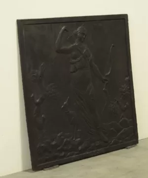 Antieke Haardplaat met Romeinse Diana