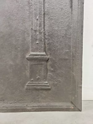 Antieke Franse Gietijzeren Haardplaat