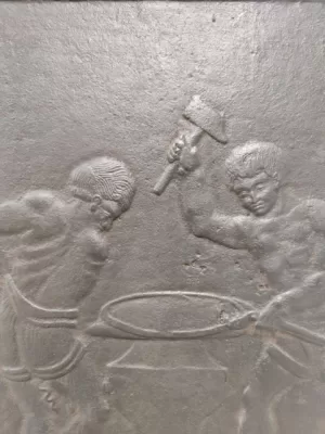 Antieke 19e Eeuwse Haardplaat