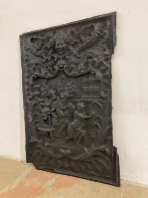 Prachtige Decoratieve Antieke Haardplaat