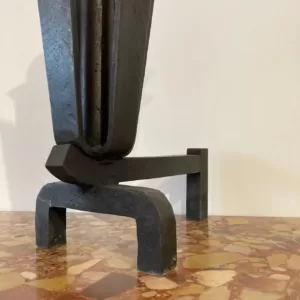 Stylish Pair of Mid-Century Modern Andirons or Firebogs