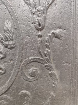 Antieke Franse Decoratieve Haardplaat