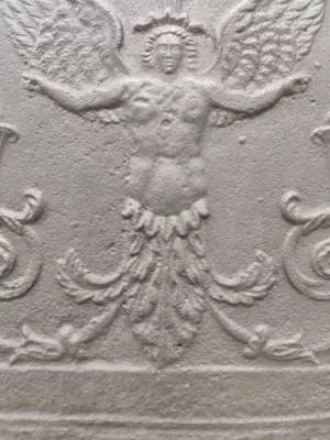 Antieke Gietijzeren Haardplaat