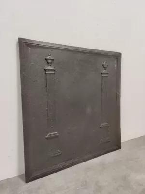 Antieke Franse Gietijzeren Haardplaat