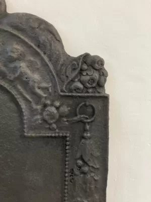 Antieke Decoratieve Franse Haardplaat