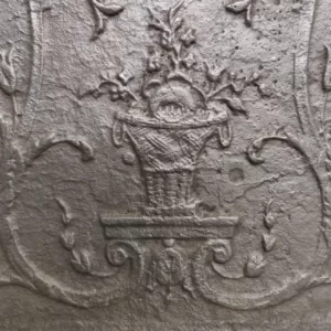 Antieke Gietijzeren Haardplaat