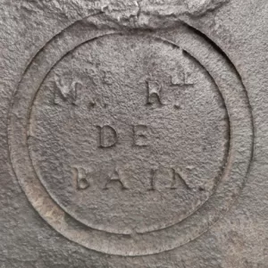 Antieke Gietijzeren Franse Haardplaat