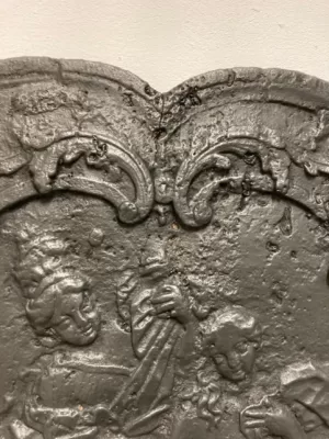 Antieke Rococo Haardplaat