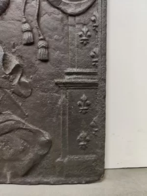 Antieke Gietijzeren Louis XVI Haardplaat