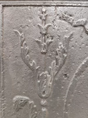 Antieke Franse Decoratieve Haardplaat