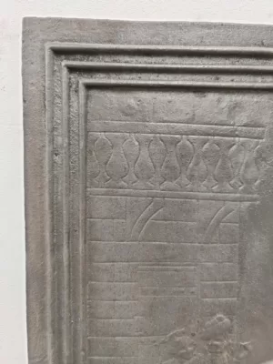 Antieke Gietijzeren Haardplaat