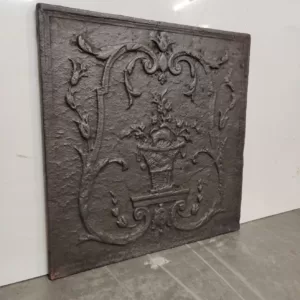 Antieke Gietijzeren Haardplaat