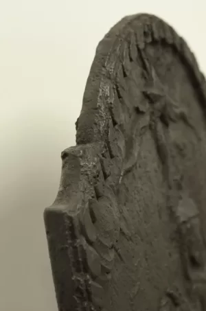 Antieke Bijbelse Gietijzeren Haardplaat