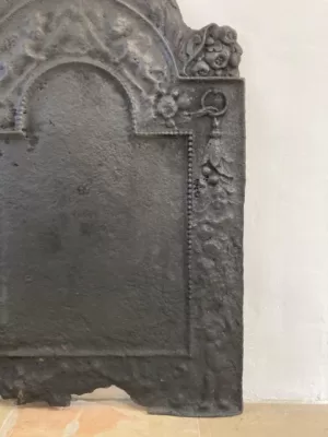 Antieke Decoratieve Franse Haardplaat.