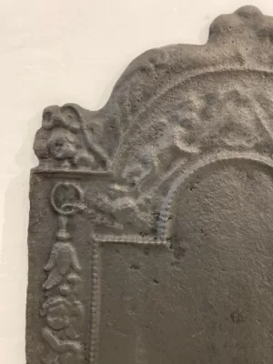 Antieke Decoratieve Franse Haardplaat