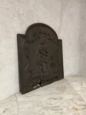 Antieke Gietijzeren Louis XV Haardplaat