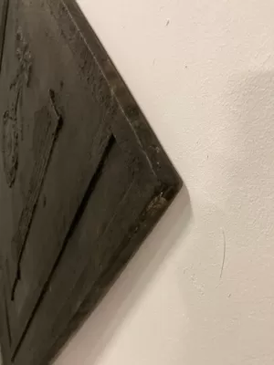 Antieke Gietijzeren 19e Eeuwse Haardplaat