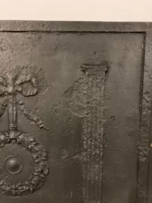 Antieke Gietijzeren 19e Eeuwse Haardplaat